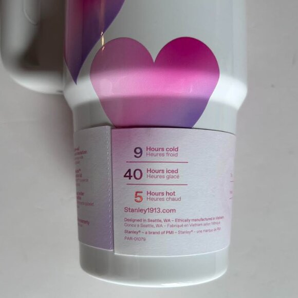 Stanley X Target Valentine's Day 30 oz Quencher Tumbler Frost Heart Gradient - Picture 9 of 9